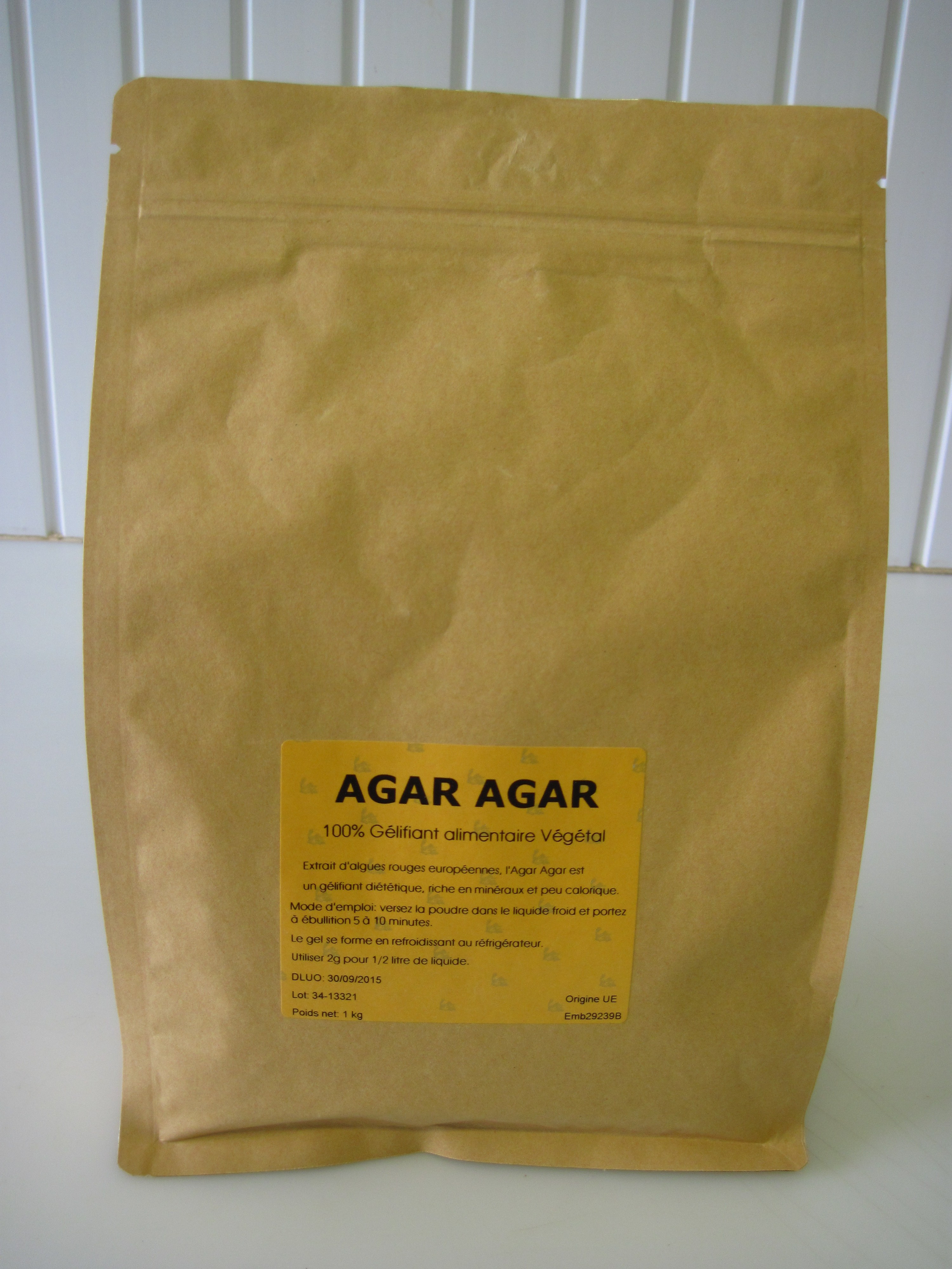 Agar Agar bio en poudre 1 kg - Achat vente en ligne agar-agar : gélifiant,  coupe faim, petits prix
